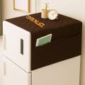 Cotton Quilted Fridge cover with Multi-Purpose Side Pockets. 