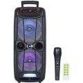 KTS 1743 DUAL 8*2Inch” Portable Speaker Wireless Speaker Bluetooth Speaker With Wired Mic & Remote Control/Supports Bluetooth,SD,Card,USB,FM/Easy Pairing With Your Smartphone, Tab, or Other Bluetooth Devices,Used HomeTheatre, Audio Player. 