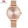 Mini Focus Rose Gold Mesh Bracelet Rose Gold Dial Watch for Women MF0045L-3. 