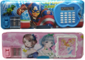 Double Sided Magnetic Button Geometry box with Calculator and Sharpener for kids boys and girls. 