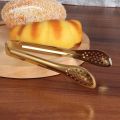 Techmanistan Mini Stainless Steel Frying Oil Straining Tong, Salad Tong, Sugar Tongs Ice-Cube Picker Coffee Tea Food Serving Tong, Metal Mesh 28 Holes Flat Head Bread Tong. 