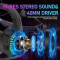 【PRO】 Gaming Headset with RGB Microphone for Nintendo Switch PS5 PS4 PC Gaming Headsets / Head Phone / Headphone Over Ear Noise Canceling Mic Wired Mode for Xbox PC. 