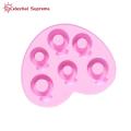 Ice Cube Tray Non-stick 6 Grids Whisky Fast Cooling Ring-shaped Ice Mold. 