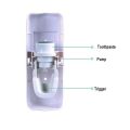 White Automatic Toothpaste Dispenser set with Wall Mounted Toothbrush Holder and Toothpaste Squeezer, Automatic Toothpaste Dispenser with 5 toothbrush Holder, Accessories Home Decor #toothpasteholder. 