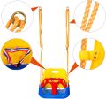 3-in-1 Baby Swing Seat, Toddler Swing, Anti-Flip Snug & Secure Detachable Infants to Teens Kids Swing Seat for Outside Playground, Blue. 