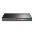 TP-Link Network Gigabit Desktop Switch TL-SL1218P 16-Port 10/100 Mbps + 2-Port Gigabit Rackmount Switch with 16-Port PoE+  - 18 Months Brand Warranty. 