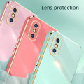Olige Luxury 6D Plating Case For Apple iPhone X XS with Ring Silicone Square Frame Soft Phone Case Shiny Bling Back Cover. 