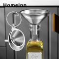 Stainless Steel Funnel Stainless Steel Hangable Funnel Set Versatile Liquid Funnel with Cleaning Brush for Home Kitchen Southeast Asian Buyers' Choice Food Funnel. 
