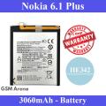 Nokia 6.1 Plus Battery HE342 Replacement Premium Quality 3060mAh Battery For Nokia 6.1 Plus. 