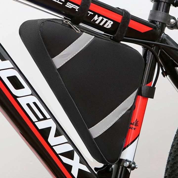 Bicycle Triangle Frame Bag - MTB Cycling Storage Pouch With Phone Holder, Water Resistant