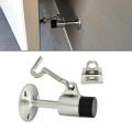 Door Stopper Door Stop Catch Holder with Hook Sound Dampening Rubber Bumper Homeware Security Device Anti Collision Doorstop. 