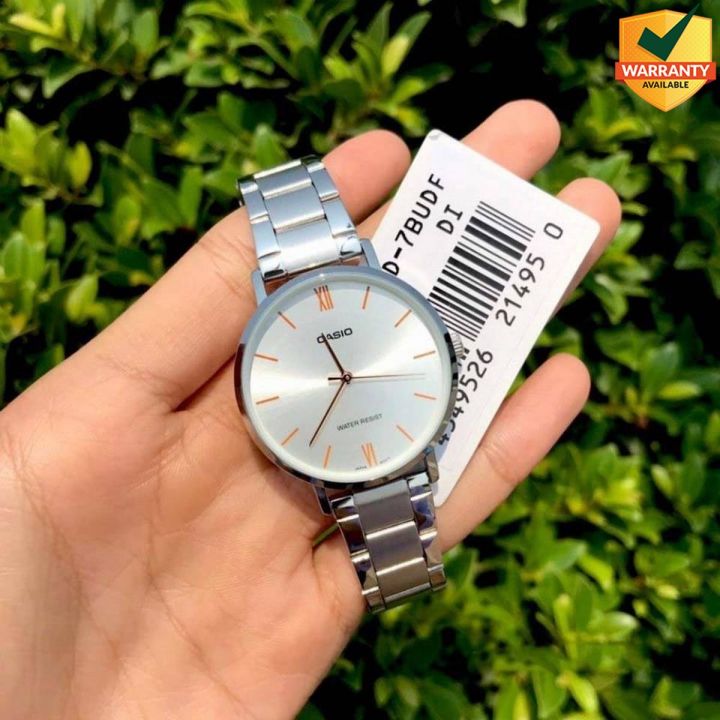 Original Casio - LTP-VT01D-7BUDF - Stainless Steel Wrist Watch for Women