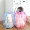 Foldable Laundry  Washing Cloth Storage Net Basket, Kids Toy Storage Basket. 