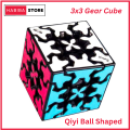 Original Qiyi Gear Cube 3x3 Stickerless Smooth Cube Best Quality for Kids Learning and Early Education Puzzle Toy. 