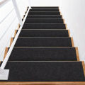 Zishfas Stain-resistant Stair Runners Non-slip Self Adhesive Stair Mat Washable Wear-resistant Step Rug for Safety Noise Reduction Contrast Color Wood Design Stain Resistant Floor Pad Buyers' Choice. 