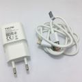 Tecno 18Watt 100% Original Charger | TECNO 18 Watt Genuine Charger Tecno Charger Original 18w Fast Charging Box Pulled Out Adapter with Type-C Data Cable And Micro Data Cable For Tecno - Android Phones. 