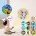 Cute Cartoon Creativity Toy Torch Lamp Flashlight Projector Toy Flashlight Projector Torch Lamp Toy Baby Sleeping Story Book. 