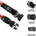 PetIsay Ultimate LED Dog Collar - USB Rechargeable with Water Resistant - Reflective Light up Dog Collar Flashing Light - Adding Safety to Night-time Walks(Red, S). 
