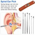 Ear Wax Cleaning Kit, 6 Pcs Ear Pick Tools, Wax Removal Kit, Ear Cleaning Tool Set, Spring Earwax Cleaner Tool Ear Wax Remover, Reusable Ear Cleaner for Children and Adult. 