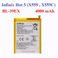 Infinix Hot 5 (X559) , Hot 5 Lite Battery Replacement BL-39EX Battery with 4000mAh Capacity_Silver. 