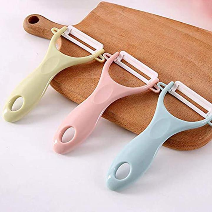 Professional Peelers for kitchen Fruit Scraper Vegetable Potato Skin Remover ceramic Stainless Steel blade peelers Apple Swivel Peeler High Quality Household Y shape plastic peeler Cucumber Peeling Knife