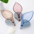Leaf Shape Self Draining Leafology Decorative Soap Holder Self Adhesive Soap Dish Soap Case Drainage Soap Base for Shower Bathroom Kitchen Plastic Self Draining Soap Saver for Bathroom, Bar Soap Tray Kitchen Sponge Holder. 