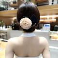 Ball Bud Half-tie Accessories Flower Hair Twist Big Temperament Elegant. 