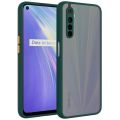 For Realme 6 - High Quality Matte PC Back Soft TPU Frame Shockproof Color Button with Camera Protection Lens Protection Camera Protective Back Cover Case For Realme 6. 