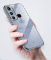 For Infinix Hot 11 Back Cover with Lanyard Fashion Shiny Plating Maple Leaf Design Camera Lens Protection Square Edge Soft Silicone Protective Phone Case. 