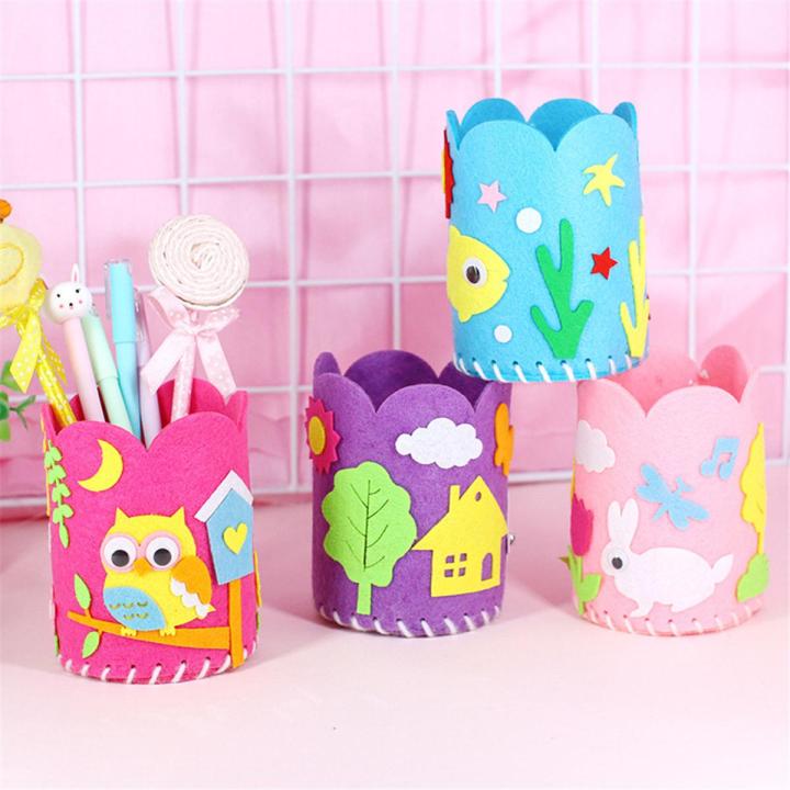 Cute Creative Kit Handmade Children Toy Pen Container DIY Educational ...