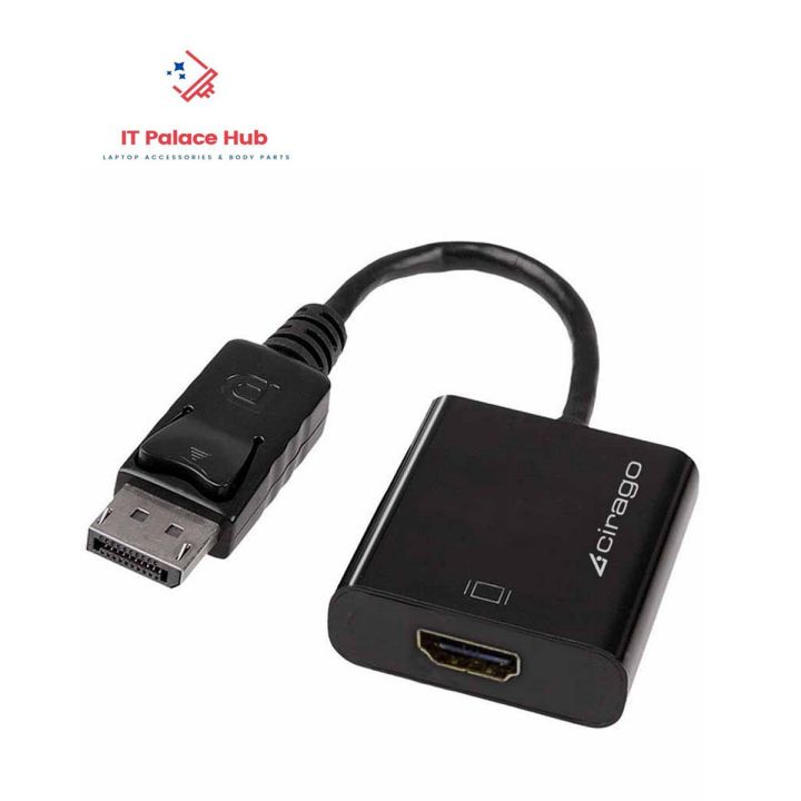 Display port to HDMI Adapter Dp( Port) Male to HDMI Female Converter - Black