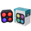 Multi-functional mini portable 3 inch bluetooth speaker with flame lights. 