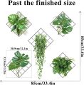 3D Green Wall Sticker Greenery Hanging Basket 3D Wall Stickers Living Room Sofa Background Room Background Wall Decoration Water Proof Affirmation Stickers for Kids. 