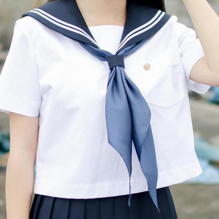 [triangle scarf] sailor's jacket scarf with pure Japanese JK uniform large bow tie