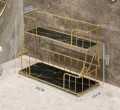 Creative Bathroom Vanity Tray makeup Storage Rack Organizer Metal Skin Care. 