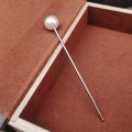 Korean Simple Gold Silver Color Metal Ball Circular Hair Sticks Hollow Long Hairpin For Women Wedding Hairstyle Design Tools. 