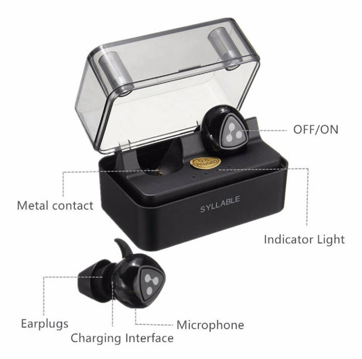 Syllable D900 Wireless Bluetooth Earbuds Airdots airports iphone apple Samsung all phones compatible