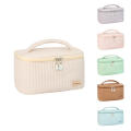 Makeup Bags for Women Travel Toiletry Cute Cases Bag Portable Solid Color Makeup Organizer Box Cosmetic Bag Neceser PU Leather. 