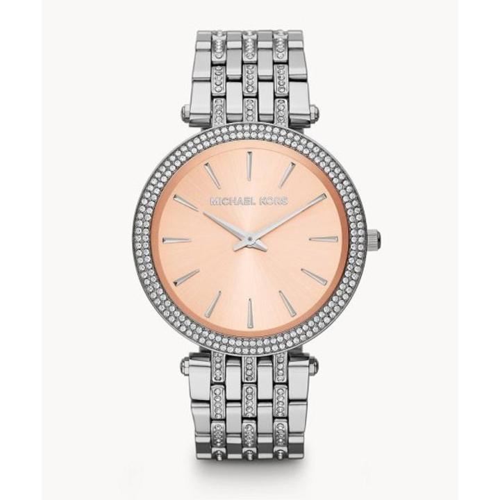 Michael Kors Wrist Watch for Women / Wrist Watch For Girls Quartz Stainless Steel Pink Dial 39mm Watch MK3218