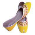 Traditional Yellow Khussa for Women - Desi Style Ladies Footwear GK Style. 