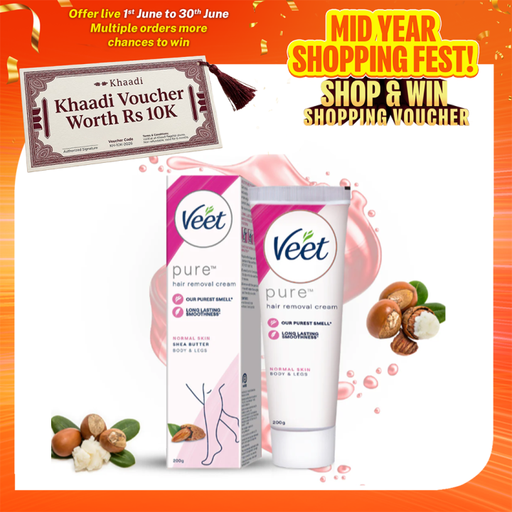 Veet Pure Hair Removal Cream Normal 200g - Body & Legs