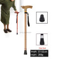 Old man stick with torch light intelligent wood color  Hiking Walking stick Trekking Poles. 