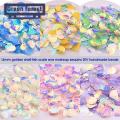 Green forest Seashell Sequins Multicolor Loose Paillette Glitter Sea Shell Flakes. 