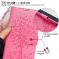 Tree & Deer Embossed Leather Phone Case For Google Pixel 7 Pro. 