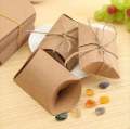 12 pcs Kraft Pillow Boxes Jewelry Packaging Gift Card Holder Soap Packaging Small Gift Box Wedding Favors. 