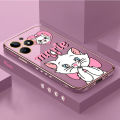 Disney Marie Cat Plating Phone Case For infinix Tecno Spark 10 8 7 6 6GO GO2022 Pova 8 4 3 Neo 2 Camon 20 19 18 Pro Cover Cqoues. 