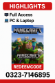 Minecraft Java & Bedrock Edition full access for PC and laptop. 