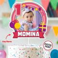 Customized Photo Digital Birthday Cake Topper for Boy or Girl 1st Birthday Party Celebration & Cake Decoration with Any Age. 
