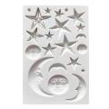Moon, Sun & Stars Silicone Fondant & Chocolate Mold. 