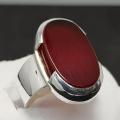 Natural real sulemani oval aqeeq stone For Mens In sterling silver. 